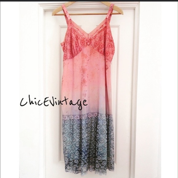 BOHEMIAN VINTAGE SLIP DRESSES Hand Dyed - Picture 2 of 12